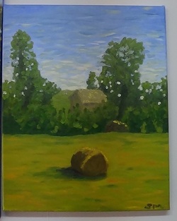 impressionist landscape paintings hay bale paintings